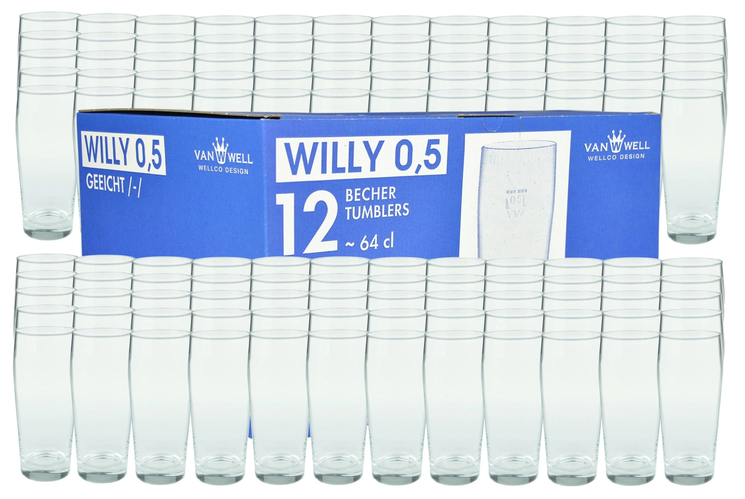 Arcoroc ARC 33049 Willi Willibecher, Bierglas, 630ml, Mit Füllstrich Bei 0,5l, Glas, Transparent, 12 Stück 5 Arcoroc ARC 33049 Willi Willibecher, Bierglas, 630ml, Mit Füllstrich Bei 0,5l, Glas, Transparent, 12 Stück – Bild 3