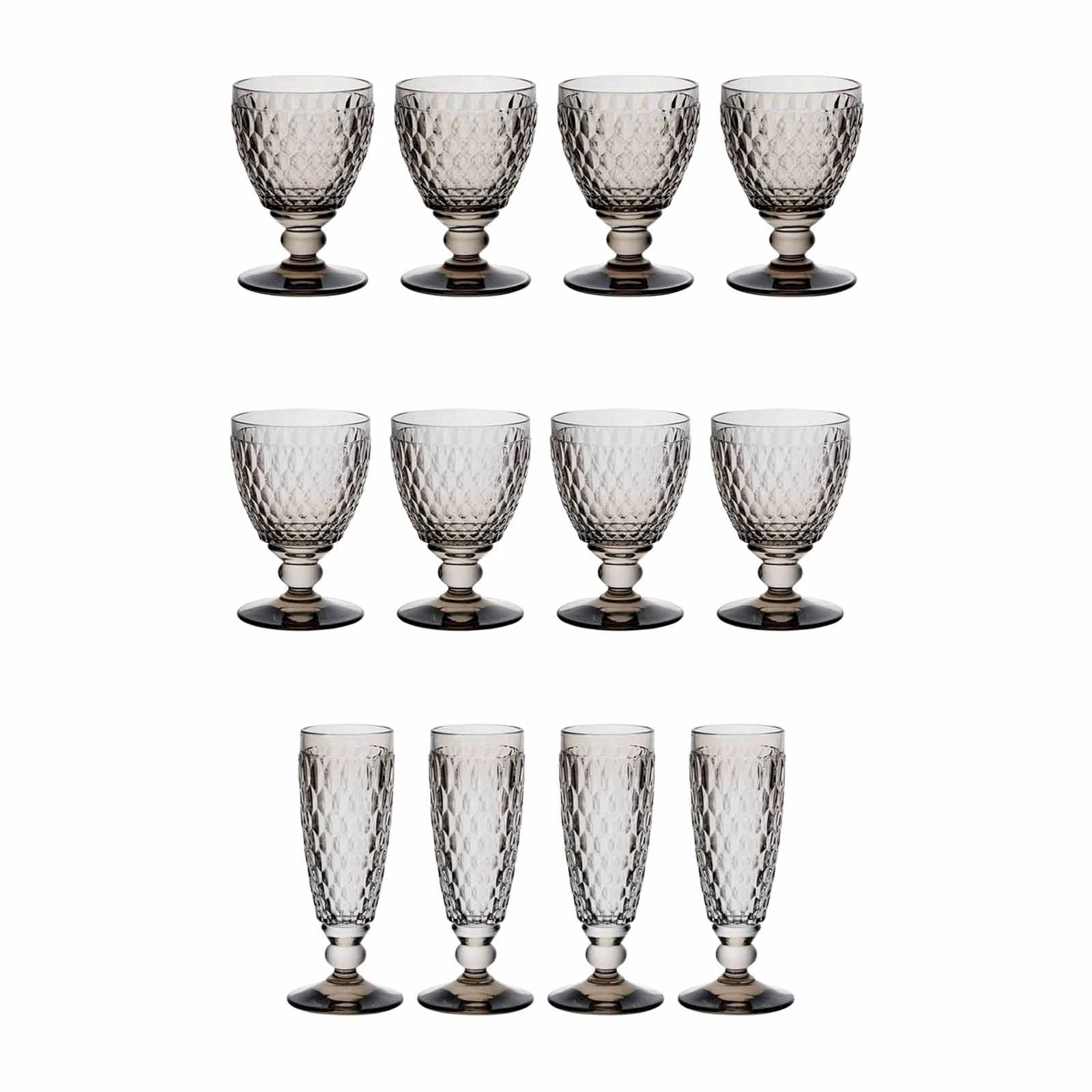 Villeroy & Boch Boston Coloured Weißwein- & Sektgläser Set 12er Set Smoke 3 Villeroy & Boch Boston Coloured Weißwein- & Sektgläser Set 12er Set Smoke