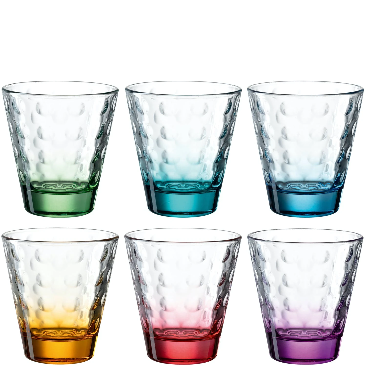Leonardo Trinkglas OPTIC 6 Stück Sortiert 215 Ml Pastell 5 Leonardo Trinkglas OPTIC 6 Stück Sortiert 215 Ml Pastell – Bild 3