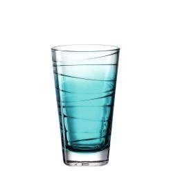 Leonardo Longdrinkglas 200 Ml Vario [6 Stück] Türkis Rund Ø 7,5 X H 13 Cm