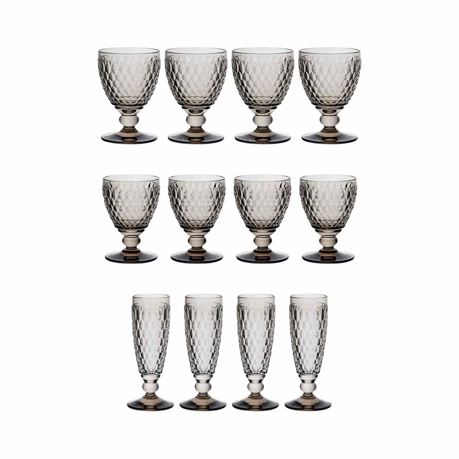 Villeroy & Boch Boston Coloured Wein- & Sektgläser 12er Set Smoke 3 Villeroy & Boch Boston Coloured Wein- & Sektgläser 12er Set Smoke