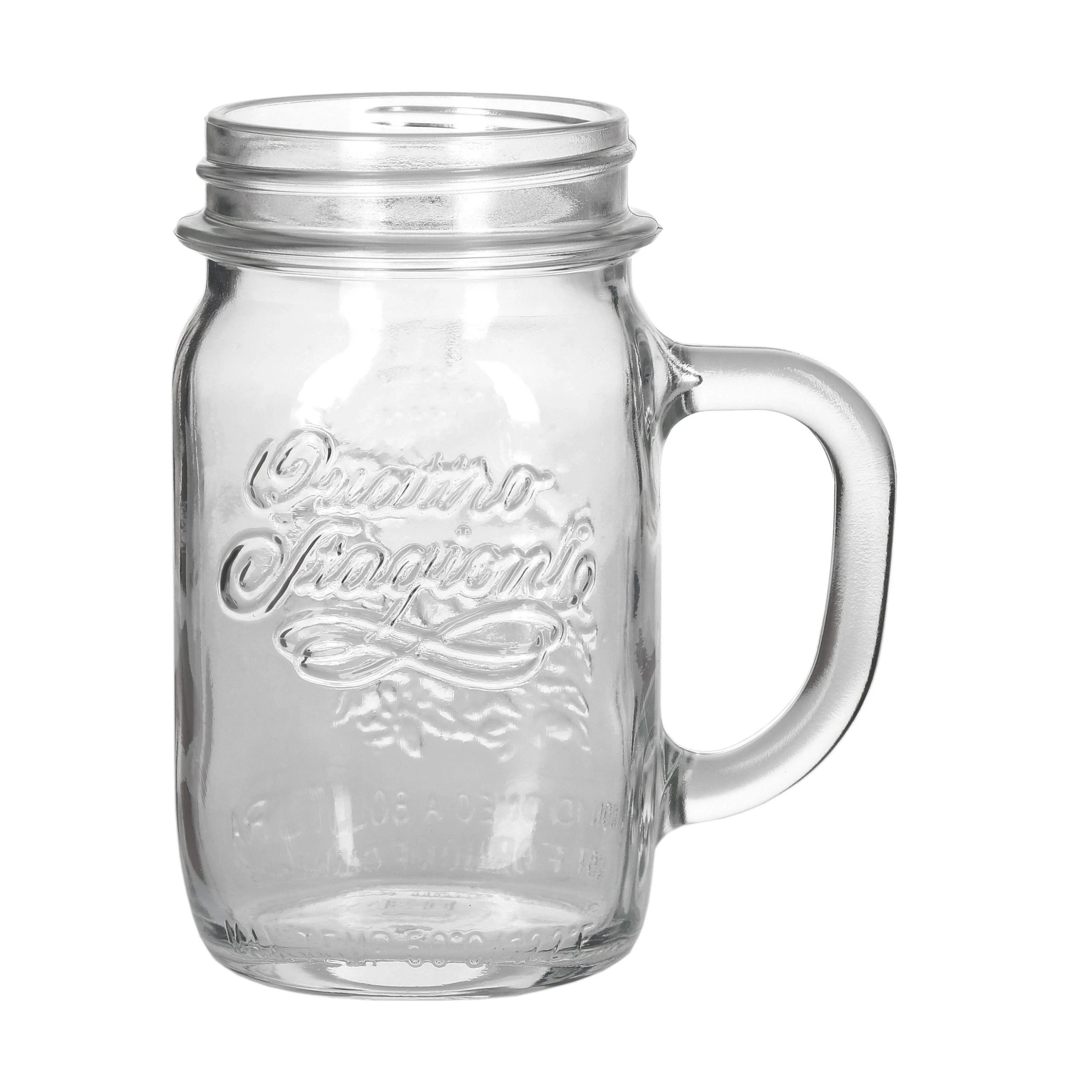 Null 12er Set Trinkglas Mit Henkel Und Deckel Original Quattro Stagioni Glas 0,415L - Inkl. Bormioli Rezeptheft 9 Null 12er Set Trinkglas Mit Henkel Und Deckel Original Quattro Stagioni Glas 0,415L - Inkl. Bormioli Rezeptheft – Bild 7