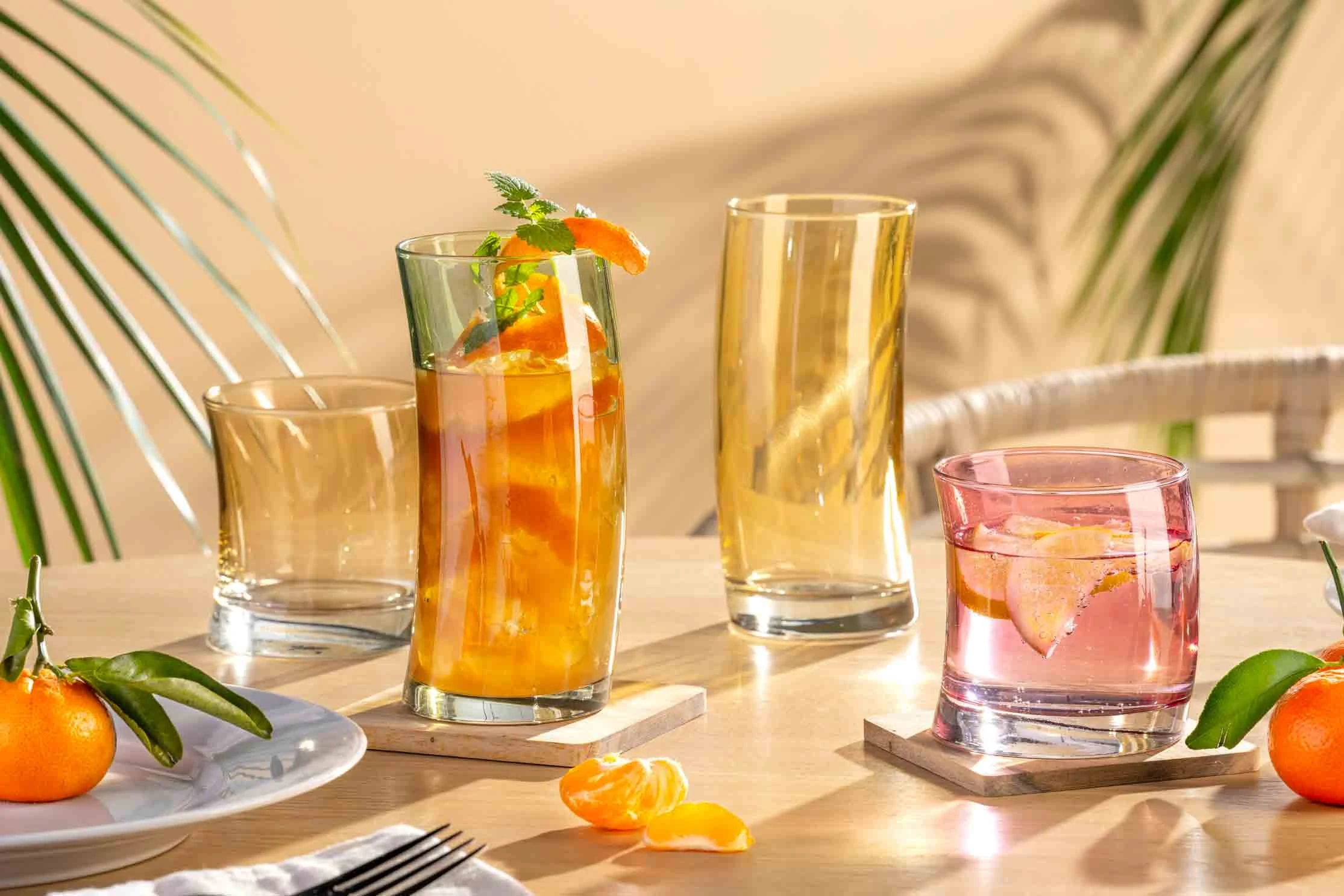 Leonardo SWING Trinkglas 450 Ml 4er Set Warme Farben 8 Leonardo SWING Trinkglas 450 Ml 4er Set Warme Farben – Bild 6