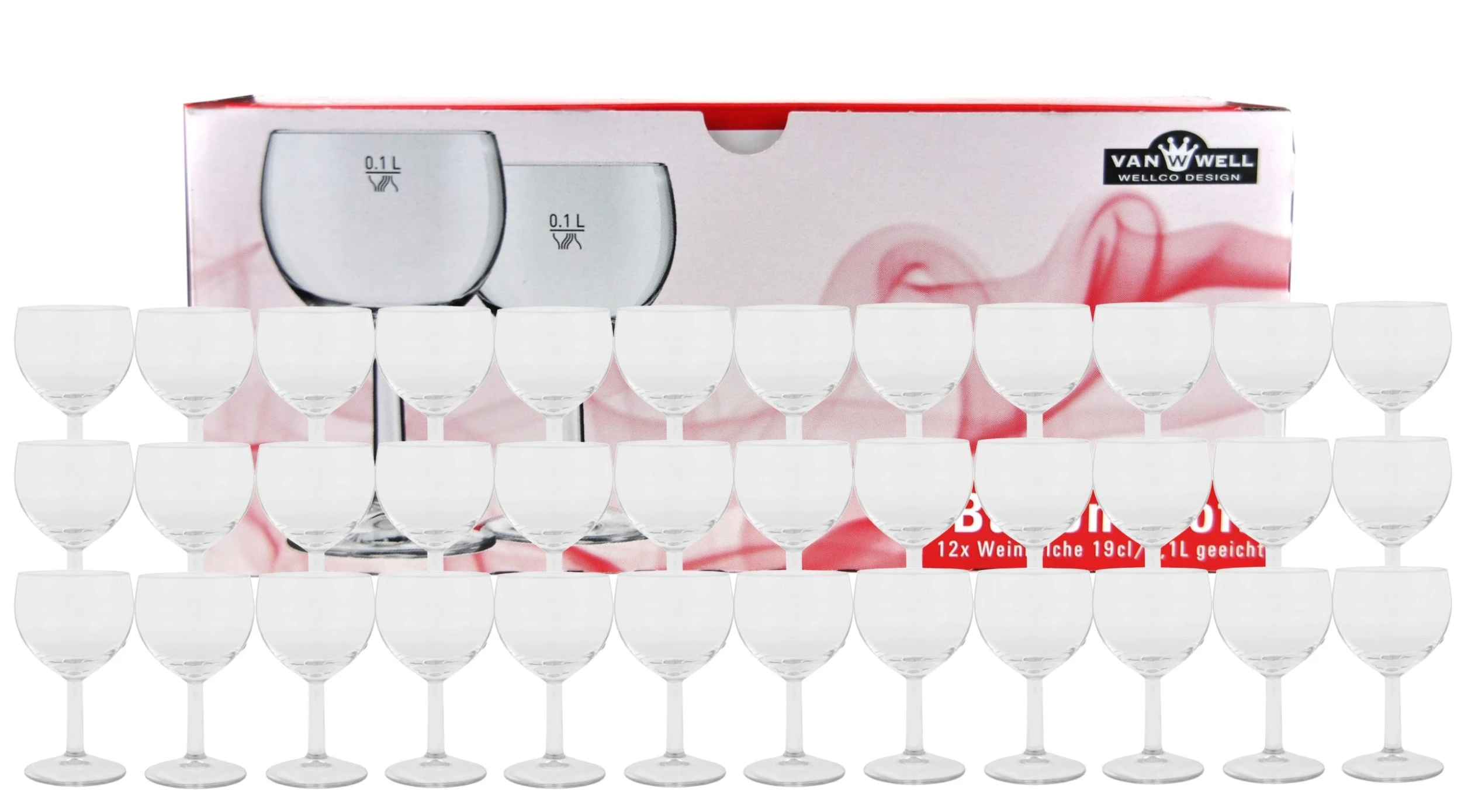 Null 36er Set - Weinkelch Ballon Profi 19cl / 0,1 L Geeicht 3 Null 36er Set - Weinkelch Ballon Profi 19cl / 0,1 L Geeicht