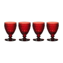 Villeroy & Boch Boston Coloured Wasserglas 400 Ml Rot 4er Set